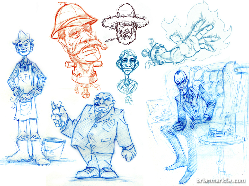 Various cartoony sketches